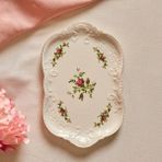 Karaca Vintage Rose Kayık Tabak 30 cm - Çok Renkli