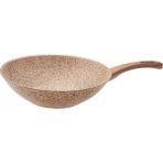 Karaca Wood Silver Bio Granit Wok 28 cm Krem Tava