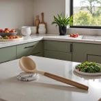 Karaca Woodline Silikon Uçlu Kayın Ağacı Saplı Kepçe Beige - Bej