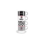 Karaca x Beşiktaş Lisanslı 4 Kişilik Standlı Çay Fincan Takımı 180 ml