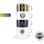Karaca x Fenerbahçe Lisanslı 4 Kişilik Standlı Çay Fincan Takımı 180 ml - Mavi - Sarı