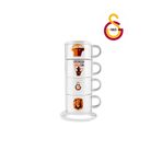 Karaca x Galatasaray Lisanslı 4 Kişilik Standlı Çay Fincan Takımı 180 ml