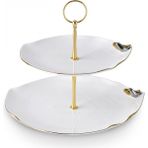 Karaca x Müge Anlı Kuşlu Katlı Kurabiyelik Gold 27 cm