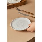 Karaca X Refika Bembeyaz Yuvarlak Tatlı Tabağı 18 Cm Beyaz