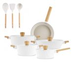 Karaca X Refika Swiss Crystal Purelıne İndüksiyon Tabanlı Almond Cream 12 Parça Tencere Seti