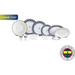 Karaca x Taraftar Lisanslı Forever Bone 60 Parça 8 Kişilik Yemek Takımı - lacivert