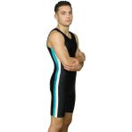 Karacan Spor 512 Şeritli Kürekçi Body - Siyah