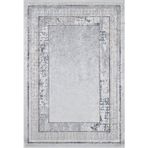 Karaci Gri Çerçeveli Makinada Yıkanabilir Kaymaz Taban Dijital Makine Baskı Salon Halı-I-Haln-HLN1811-200x500