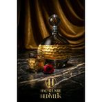 Karaf | Karaf Takımı | Kapaklı Karaf | Kristal Cam Karaf | Lüks Gold Işlemeli Karaf Seti | Şerbetlik Zemzemlik Cam Zemzem Takımı - Altın - 1 lt