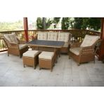Karagül Garden Vırgınıa Premıum Serıes 3+1+1 Balkon&bahçe Mobilya Takımı - Kahverengi