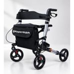 Karagül Lüks Rollatör Hasta Yürüteçi / Frenli /çantalı /sırt Dayama Arkalıklı / Katlanabilir / 130 kg Taşıma Kapasitesi / 8 kg Ağırlık