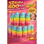 Karahanbey 12 Kutu 600 Adet Renkli Lastik Toka Seti Karışık Renkli Saç Lastiği Çocuk Kadın Saç Tokası - Seçenek