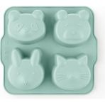 Karahanbey 4’lü Hayvan Figürlü Kek Kalıbı, Yapışmaz Silikon Isıya Dayanıklı Mini Kek Yapma Aparatı, Muffin Cup
