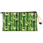 Karahanbey Bambu Panda Desenli Kalemlik Fermuarlı Makyaj Çantası Orta Boy 12CM x 20CM