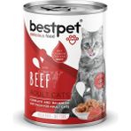 Karahanbey Bestpet Yetişkin Kediler Için, Taze Sığır Parça Etli ve Soslu Yaş Mama, 400 G
