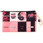 Karahanbey Blackpink K-Pop Desenli Kalemlik Fermuarlı Makyaj Çantası Orta Boy 12CM x 20CM