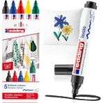 Karahanbey Edding 4500 Tekstil Kalemi - Siyah, Kırmızı, Mavi, Yeşil, Sarı - 5 Adet. - 2-3 mm Yuvarlak Uç