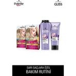 Karahanbey Gliss Blonde Perfector 12-2 Titan Sarı Saç Boyası x 2 Adet, Mor Şampuan 250 Ml, Mor Maske 200 ml Se