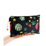 Karahanbey Karpuz Meyve Desenli Kalemlik Fermuarlı Makyaj Çantası Orta Boy 12CM x 20CM