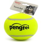 Karahanbey Köpek Oyuncağı Tenis Topu Büyük Boy – Dayanıklı Kauçuk Iç Yapı, Diş Dostu Yumuşak Keçe Kaplama, Suy