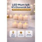 Karahanbey LED Mum Işık 3’lü Set Pilli Dekoratif Elektronik Mum Flicker Alev Efektli 2 Paket - Seçenek