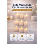 Karahanbey LED Mum Işık 3’lü Set Pilli Dekoratif Elektronik Mum Flicker Alev Efektli 3 Paket - Seçenek