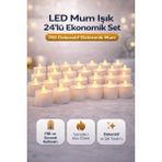 Karahanbey LED Mum Işık 3’lü Set Pilli Dekoratif Elektronik Mum Flicker Alev Efektli 8 Paket - Seçenek