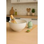 Karahanbey Matchiva Geleneksel Japon Matcha Seti, 4 Parça, Seramik Kase, Bambu Çırpıcı, Çırpıcı Standı, Bambu