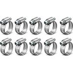 Karahanbey Metal Hortum Kelepçesi, Paslanmaz Çelik, 8mm x 10-16MM, 10 Parça, Otomotiv, Tesisat ve Diy Projeler
