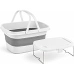 Karahanbey Orret Home Katlanabilir Piknik Sepeti ve Mini Masa Seti 21 Litre Kapasiteli Ergonomik Taşıma Kulplu