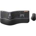 Karahanbey Protoarc EKM01 Plus Kablosuz Klavye Mouse Seti Ergonomik Sessiz Tuşlu 2.4ghz Siyah Gri