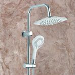 Karahanbey Robot Tepe Duş Seti Takımı Shower Yağmurlama Kare Banyo Masaj Duş Başlığı Sistemi Beyaz Krom