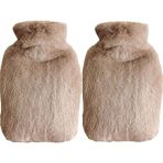 Karahanbey Sicak Su Torbasi 2 Adet,yan Cepli Bej Peluş Termofor 27X17X2CM 750ML