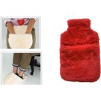 Karahanbey Sıcak Su Torbası Cepli Kırmızı Peluş Termofor 32,5X17,5CM 1500 ml