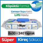Karahanbey Sleepy Easy Clean Süper Kireç Sökücü Havlu 8X30 (240 Yaprak)