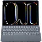 Karahanbey T5504D Ipad Pro 11 (2024) Kılıf Palermo Ledli Klavyeli Standlı Tablet Kılıfı - Siyah