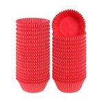 Karahanbey Takribi 200 Adet Mini Boy Kırmızı Truff Çikolata Kağıdı, Lokum Kağıdı, Muffin Kek Kalıbı 30X20 mm D