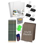 Karakalem Eskiz Cizim Seti Durolit Seti 35X50 Cm 1 Paket Resim Kagidi Dereceli Kalem Seti Hamur Silgi Sinav Silgisi