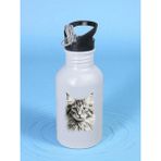 Karakalem Kedi Matara Suluk 600 ml - Çocuk Suluk Matara, Çocuk Su Matarası