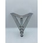 Karakoç Metal, 15*12*12 cm , Koltuk, Baza, Ünite, Mobilya Ayağı ( 4 Adet) - 15 CM - Krom