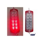 KARAKÖY LED SHOP 12Volt 2.4Watt 12 Ledli IP65 Oto Araç için Çakar Modül Led Kırmızı