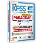 Karakutu Yayınları 2025 KPSS Önlisans Paragraf 20li Deneme Sınavı ÖSYM Çıkmış Soru Havuzu Video ve PDF Çözümlü