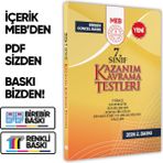 Karakutu Yayınları 2026 7.Sınıf MEB Tüm Dersler Kazanım Kavrama Testleri KKT Yaprak Test Kitabı BASKI ÜCRETİ