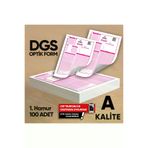 Karakutu Yayınları DGS80GRoptik100FRM4052 Dgs Deneme Sınavları İçin 100 Adet Optik Form