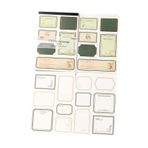 Karalama Defteri Çıkartmaları 25 Adet Kenar Damgalı Defter Vintage Bordür Kolaj Malzemesi El Kitabı Kendin Yap Dekorasyon Etiket Albümü Karalama Defteri Planlayıcısı Günlük Karalama Defteri Kağıdı (A)