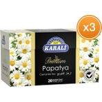 Karali Çay Premium Bardak Poşet Papatya Çayı 20'li x 3 Paket