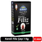 Karali Geleneksel Filiz Siyah Çay 1 Kg 12 Paket