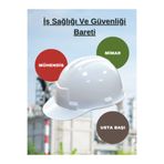 KARAM SAFETY Beyaz Baret Mühendis Mimar Saha Elemanı Endüstriyel Profesyonel İş Güvenliği Uzmanı Enseden Ayarlı