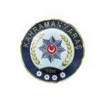 Karamanmaraş Polis Kol Arması 3D Plastik Tpu, Yeni Tip, Cırtlı, Standart Ölçü, 1.Sınıf Kalite