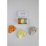 Karamila 3'lü Set Bebek Bambu Çorap -Baby Bamboo Socks - Yenidoğan Çorap - 3 - 6 Ay - Turuncu - Sarı